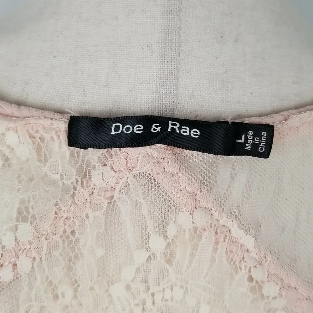 EUC Doe & Rae Sleeveless Sheer Top Size L - Picture 4 of 6